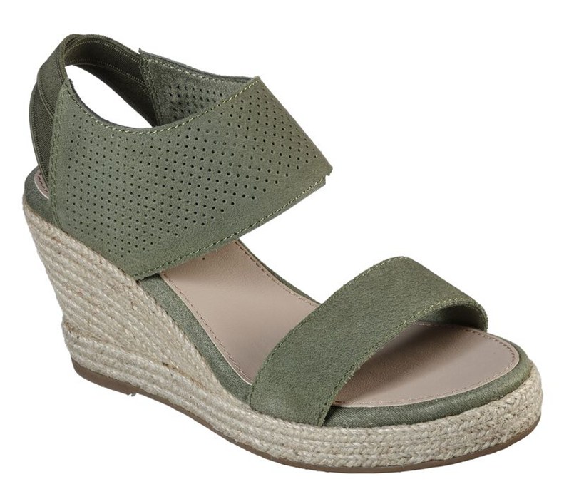 Skechers Indigo Sky - River Double - Womens Sandals Olive [AU-ZW7482]